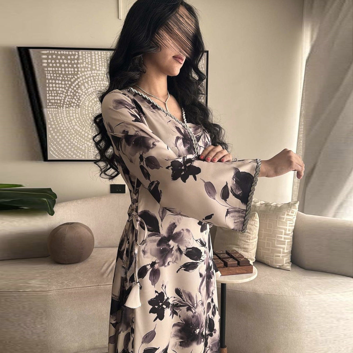 Robe Imprimée Style Dubaï – Élégance Légère & Modernité