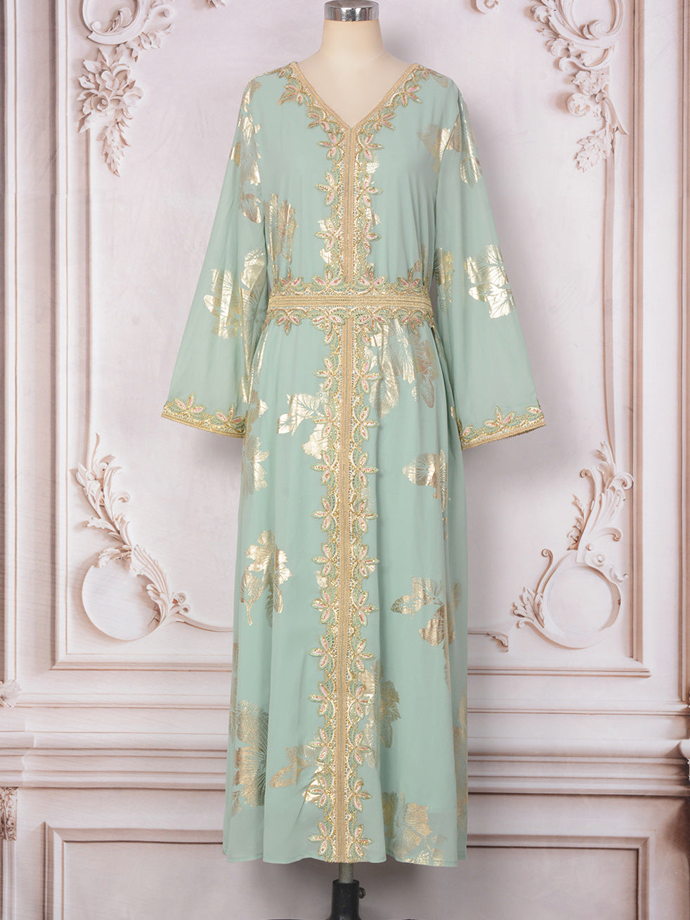 Robe Touriste Style Dubaï – Reflets Bronzing & Élégance Décontractée