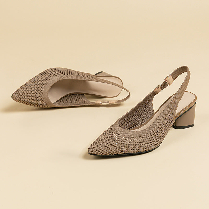 Sandales à bout pointu en maille ajourée – Élégance aérienne et design moderne