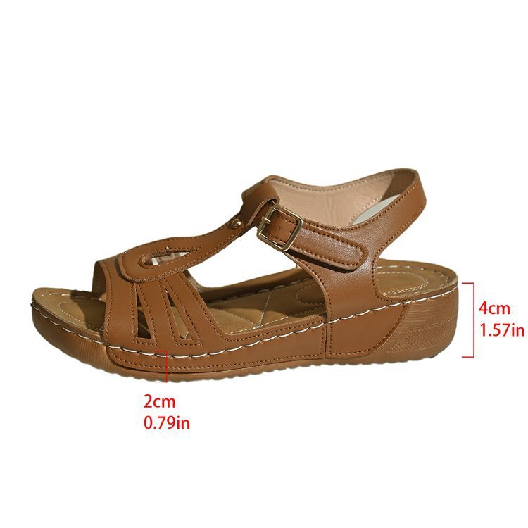 Sandales femme chic à boucle