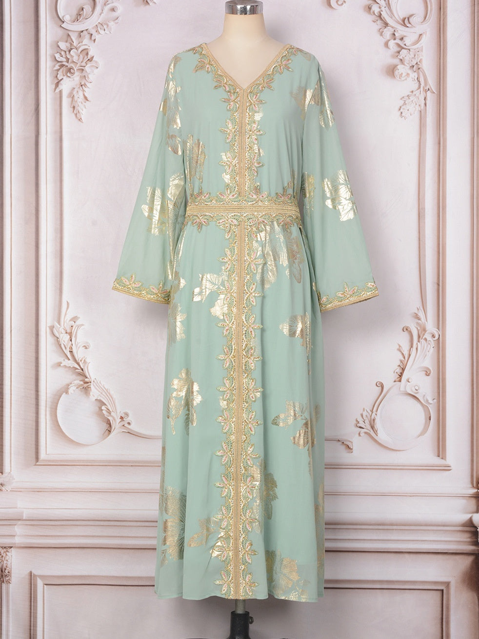 Robe Touriste Style Dubaï – Reflets Bronzing & Élégance Décontractée