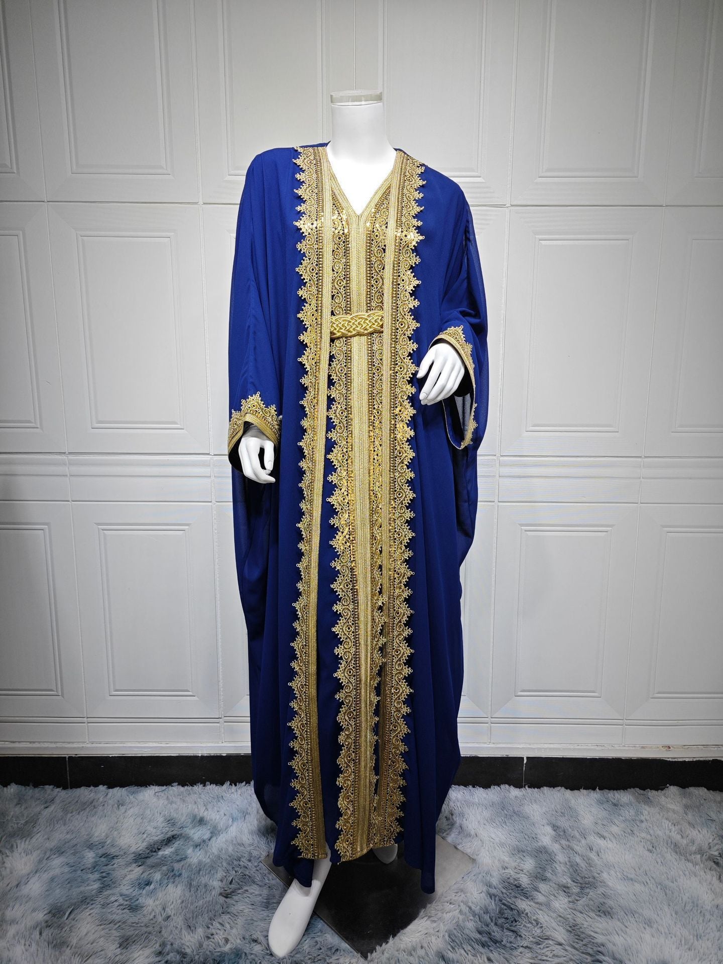 Robe Longue à Ceinture – Élégance Orientale & Fluidité Aérienne