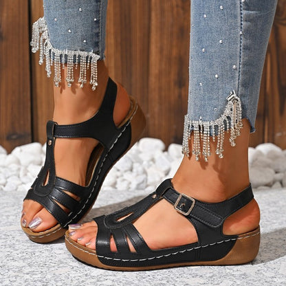 Sandales femme chic à boucle