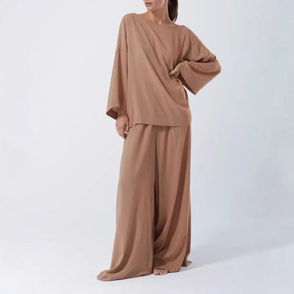 Ensemble Femme "Lazy Casual Loose Top" – Élégance Décontractée