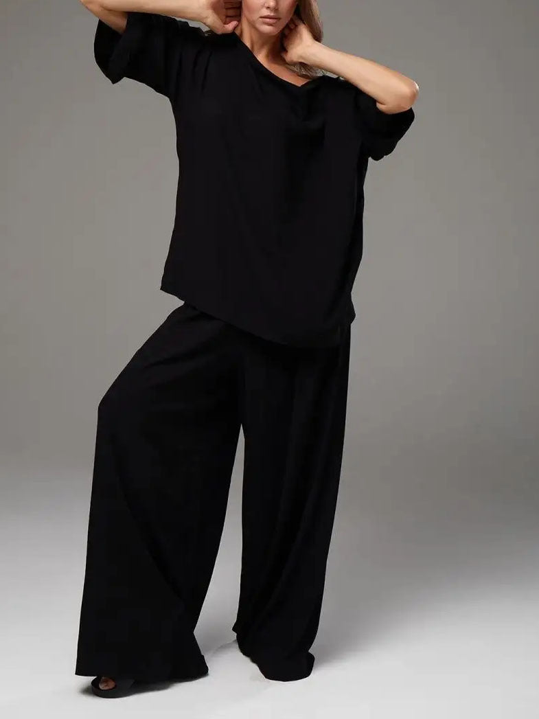 Ensemble Femme "Lazy Casual Loose Top" – Élégance Décontractée