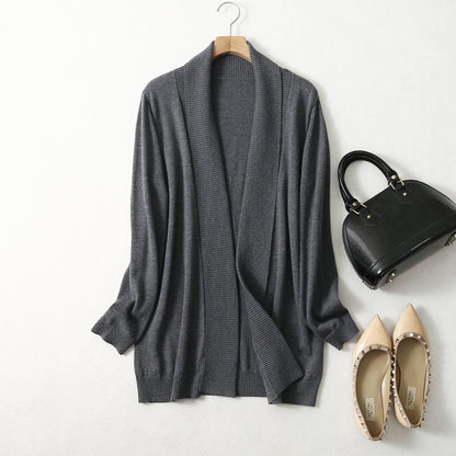 Cardigan Long en Cachemire & Soie