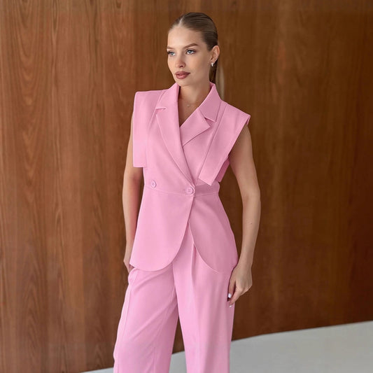 Ensemble deux pièces femme – Gilet & pantalon tailleur