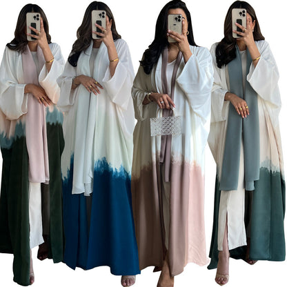 Manteau-Cape Tie-Dye – Fluidité & Charme au Quotidien