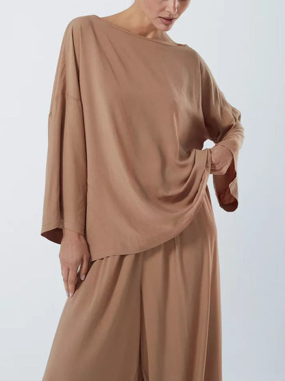 Ensemble Femme "Lazy Casual Loose Top" – Élégance Décontractée