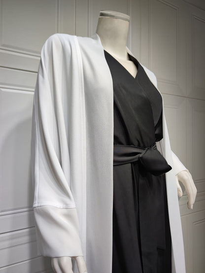 Cardigan-Cape en Chiffon Patchwork – Élégance Flottante & Détail Bohème