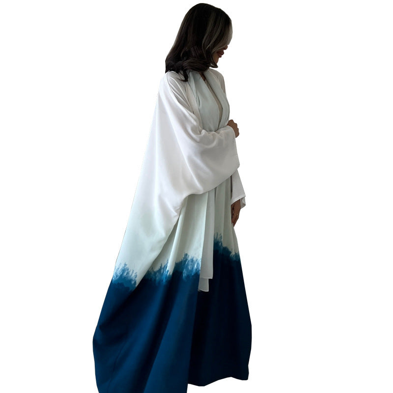 Manteau-Cape Tie-Dye – Fluidité & Charme au Quotidien