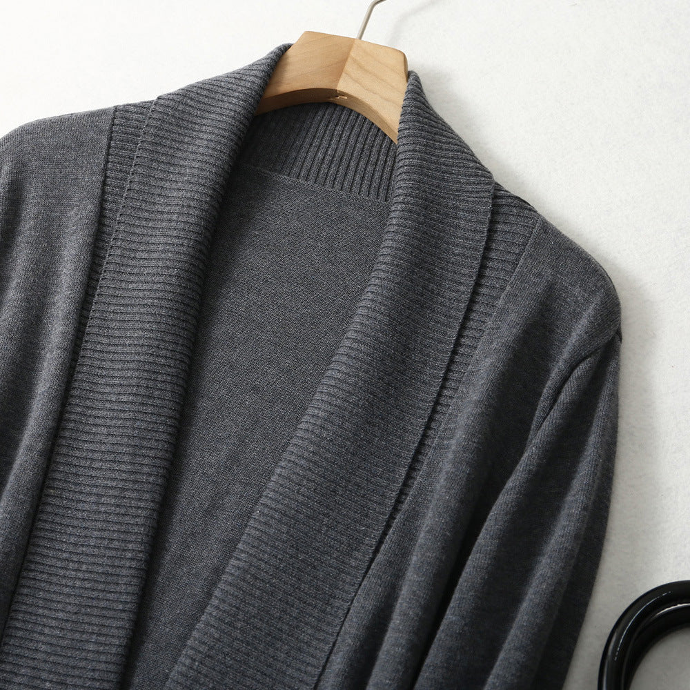 Cardigan Long en Cachemire & Soie