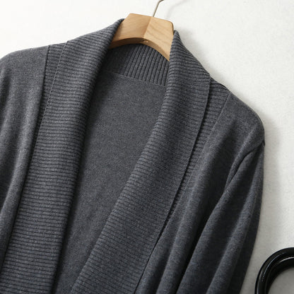 Cardigan Long en Cachemire & Soie