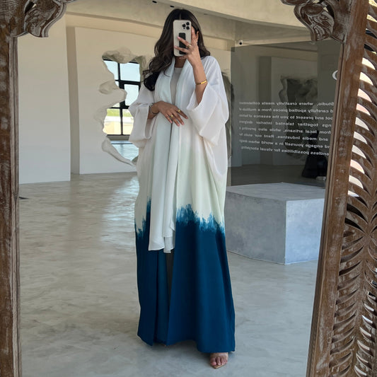 Manteau-Cape Tie-Dye – Fluidité & Charme au Quotidien