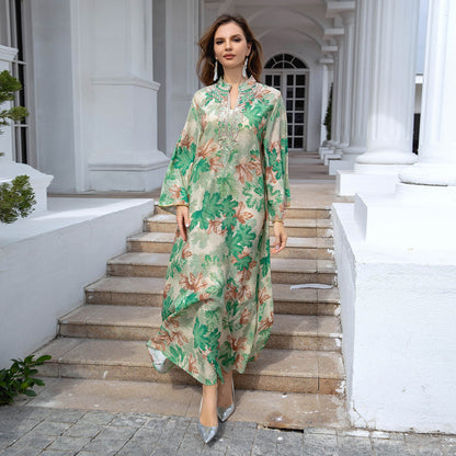 Robe Longue Brodée – Style Élégant & Inspiré