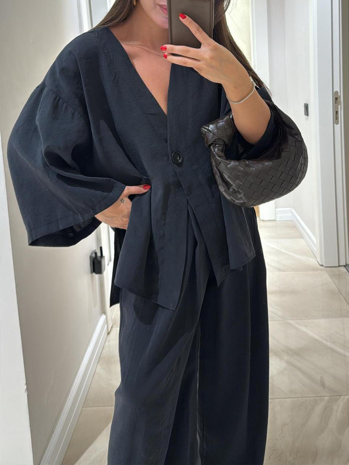 Ensemble Cardigan & Pantalon – Élégance Décontractée