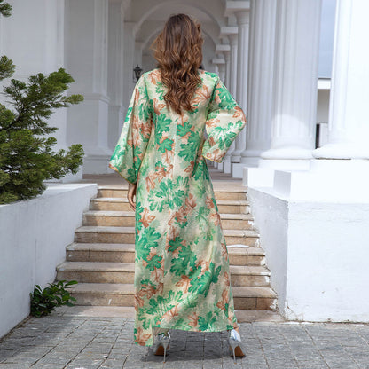 Robe Longue Brodée – Style Élégant & Inspiré
